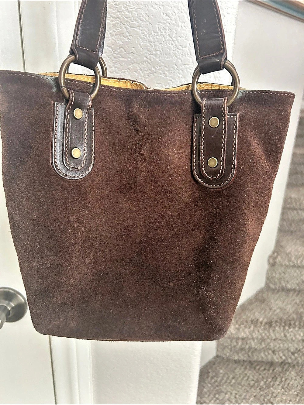 Faux Leather Brown Leather Tote